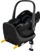 A black Maxi-Cosi car seat base station with yellow ISOFIX connectors and an adjustable support leg. Náhled obrázku produktu