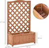 Outsunny Jardiniššre avec treillis, bac š€ fleurs, lit Voir les images du produit 5