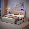 VASAGLE Polsterbett mit LED und 7-Zonen Produktbild-Vorschau 4