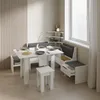 Gruppo panca ad angolo Livinity Tiberio Bianco 120 x 120 cm Anteprima dell’immagine prodotto 4