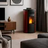 Vzduchové peletové kachle Flavia 9,5 kW Sannover Bordeaux + Náhľad obrázku produktu 3