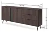 Sideboard Kommode TERZO K195 2D3S Eiche Dunin Dunkel Produktbild-Vorschau 4