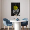 MuchoWow® Poster Blumen - Rose - Gelb - Schwarz - Weiß Produktbild-Vorschau 5