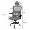 Chaise de bureau Chaise pivotante ergonomique avec coussin Voir les images du produit 2