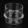 A clear, cylindrical glass lid with a rim, shown against a black background. Náhled obrázku produktu