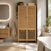 Mobiletto da bagno in bambù HWC-N83, pensile da bagno, con Anteprima dell’immagine prodotto 10