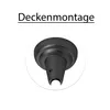 MDEKOR Deckenträger 2-läufig Schwarz Matt Deckenhalter mit Produktbild-Vorschau 4
