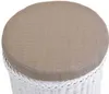 KRINES HOME  Rattan Bad Hocker Wäschekorb Rund Weiß mit Produktbild-Vorschau 17