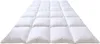 A white down comforter is laid out flat on a white background, showing its quilted pattern. Produktbild-Vorschau