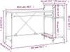 Scrivania con ripiano in rovere fumé 135x50x90 cm materiale Anteprima dell’immagine prodotto 8
