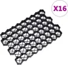 vidaXL Pannelli per prato 16 pezzi Nero 60x40x3 cm Plastica Anteprima dell’immagine prodotto 1