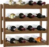 Relaxdays Weinregal, 16 Flaschen, Walnussholz, HBT: 38 x 42 Produktbild-Vorschau 1