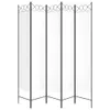 A white room divider with a black metal frame. Podgląd zdjęcia produktu