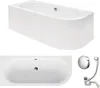 VBChome Eckbadewanne Acryl 170x75cm Set Schürze Siphon Produktbild-Vorschau 8