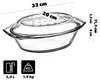 Plat en verre résistant à la chaleur d'une contenance de Voir les images du produit 2