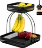eluno 2-stöckige Obstetagere mit Bananenhalter, Brotkorb, Produktbild-Vorschau 1