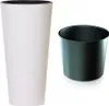 Prosperplast 12352 Doniczka TUBUS SLIM 20 cm, biała Podgląd zdjęcia produktu 12