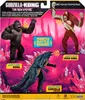 The back of a toy packaging for Godzilla-Kong: The New Empire, featuring images of the toy figures and descriptive text. Produktbild-Vorschau