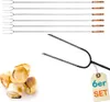 6er Set Grillspieß Lagerfeuer 100cm lang Stockbrot Produktbild-Vorschau 1