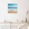 Wanduhr aus Glas mit Motiv Tropischer Strand- 30 x 30 cm - Produktbild-Vorschau 3