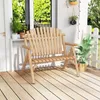 Banc de jardin 2 places COSTWAY en bois, banc en bois Voir les images du produit 9