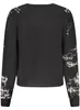Stylischer Damenpullover in Schwarz mit Print und Stickerei Produktbild-Vorschau 2