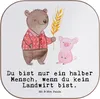 Mr. & Mrs. Panda Holzuntersetzer Landwirt Herz - Weiß - Produktbild-Vorschau 1