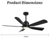 Ventilatore da soffitto ZELURXX con LED, 132 cm (52 Anteprima dell’immagine prodotto 4