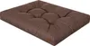 A brown rectangular dog mattress with tufted sections. Náhled obrázku produktu