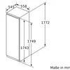 Siemens iQ500, Einbau-Gefrierschrank, 177.2 x 55.8 cm, Flachscharnier mit Softeinzug GI81NACE0 Maße Produktbild-Vorschau