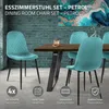 ML-Design zestaw 4 krzeseł do jadalni z oparciem, benzyna, Podgląd zdjęcia produktu 2