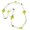 Kette zitronen-gelb oliv-hell gelb 100 cm Produktbild-Vorschau 1