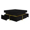 Abrihome Couchtisch mit 4 Schubladen und Goldenen Akzenten, Produktbild-Vorschau 5