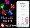 A product image showing a device with five LED lights and a smartphone app interface. Náhľad obrázku produktu
