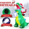 père Noël gonflable de 213 cm sur dinosaure avec lumières Voir les images du produit 2