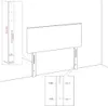 vidaXL Kopfteil mit Ohren Dunkelgrau 163x23x78/88 cm Stoff Produktbild-Vorschau 6