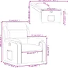 vidaXL Poltrona relax in tessuto crema Anteprima dell’immagine prodotto 8