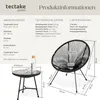 2 Gartenstühle Santana mit Tisch - schwarz Produktbild-Vorschau 5