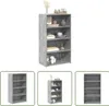 The Living Store Highboard Betongrau 70x41x124 cm Produktbild-Vorschau 1