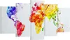 Bild auf Leinwand - Leinwandbild - Welt Karte Bunt Produktbild-Vorschau 1