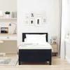 vidaXL Lit boxspring avec tête de lit noir 90 x 200 cm Voir les images du produit 3