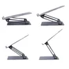 Four different angled views of an adjustable laptop stand. Podgląd zdjęcia produktu