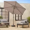 sweeek - Gerader runder Sonnenschirm Ø3m - Taupe Produktbild-Vorschau 7