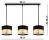 KAR-LIGHTING Pendelleuchte 3-flammig Schwarz-Gold, Metall, Produktbild-Vorschau 2