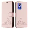 Leder Hülle für Realme GT Neo 3 Süße Katze Flip Case Produktbild-Vorschau 2