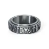 Anti Stress Ring Runen Zeichen drehbar silber US 11 Produktbild-Vorschau 3
