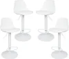 Four white bar stools are arranged in a grid formation against a white background. Produktbild-Vorschau