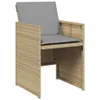 Gartenstühle mit Kissen 4 Stk. Beigemischung Poly Rattan Produktbild-Vorschau 4
