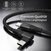 USB-C auf USB-C Schnellladekabel 2m 90° Winkelstecker Nylon Produktbild-Vorschau 4