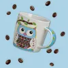 Süsse Kaffeetassen 4er Set lustige Eulen gepunktet Produktbild-Vorschau 3